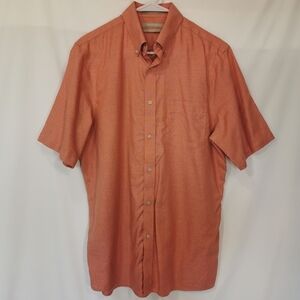 Nordstrom Regular Fit Wrinkle-Free Short Sleeve Button Down Shirt - Sz M